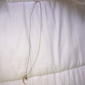 Moon and Star Necklace
